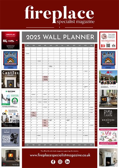 Fireplace Specialist Magazine Wallplanner 2025