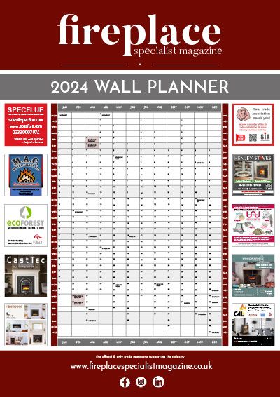 Fireplace Specialist Magazine 2024 wall planner