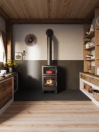 Mendips' new Woodland Lareg Oven woodburner stove