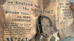 Sweep Gary Walker finds historic newspaper in flue.
