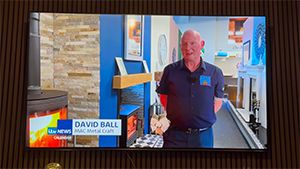 David Ball (Mac Metalcraft) defending the fireplace industry on ITV news.