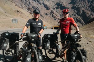 Chimney sweep and son cycle round the world.