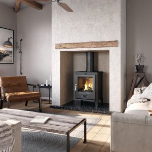 The small wood burning stove Accona from F2 Fires