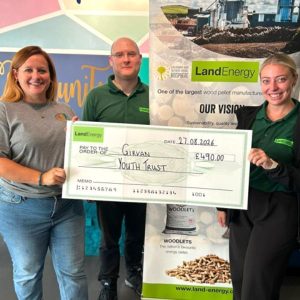 land energy donation to girvan youth trust featured